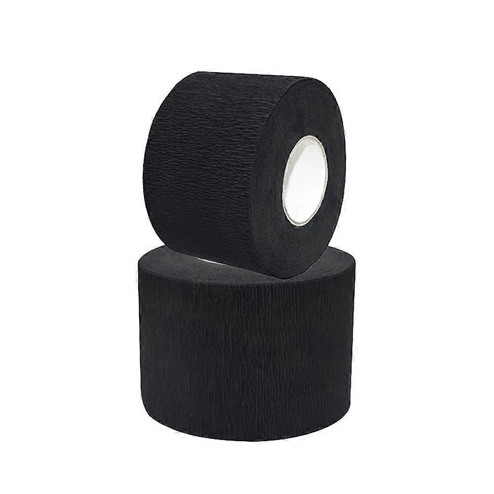Black Neck Paper Strips for Hairdressing - 2 Rolls of Hair Cutting Tape, Styling Wraps for Salon Use