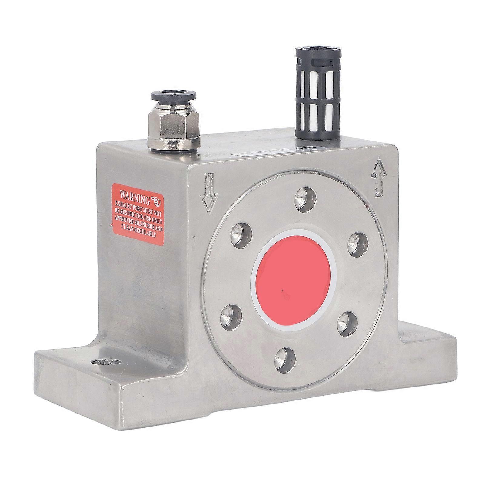 Fyearfly G1/4in Pneumatic Vibrator, G1/4" Thread Pneumatic Vibrator Stainless Steel Industrial Air Turbine Vibrator, for Feeding and Conveying System