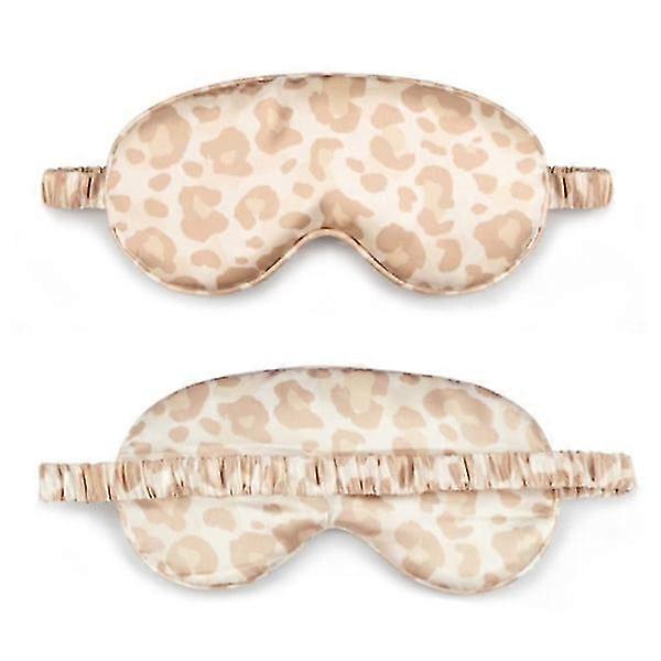 Silk Eye Mask for Comfortable Travel - Leopard Print