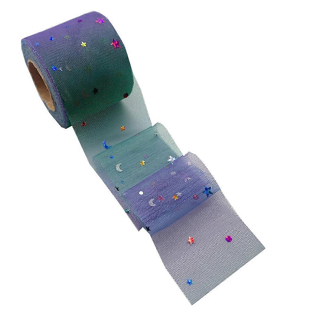 DIY Clothing Ribbon Stars And Moon Theme Gauze Material For Home Use Sparkly 1Pcs