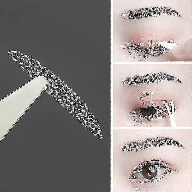 240pcs Eyelid Tape Sticker Invisible Double Fold Eyelid Lace Paste Clear Beige Stripe Self-adhesive Natural Eye Tape Makeup Tool