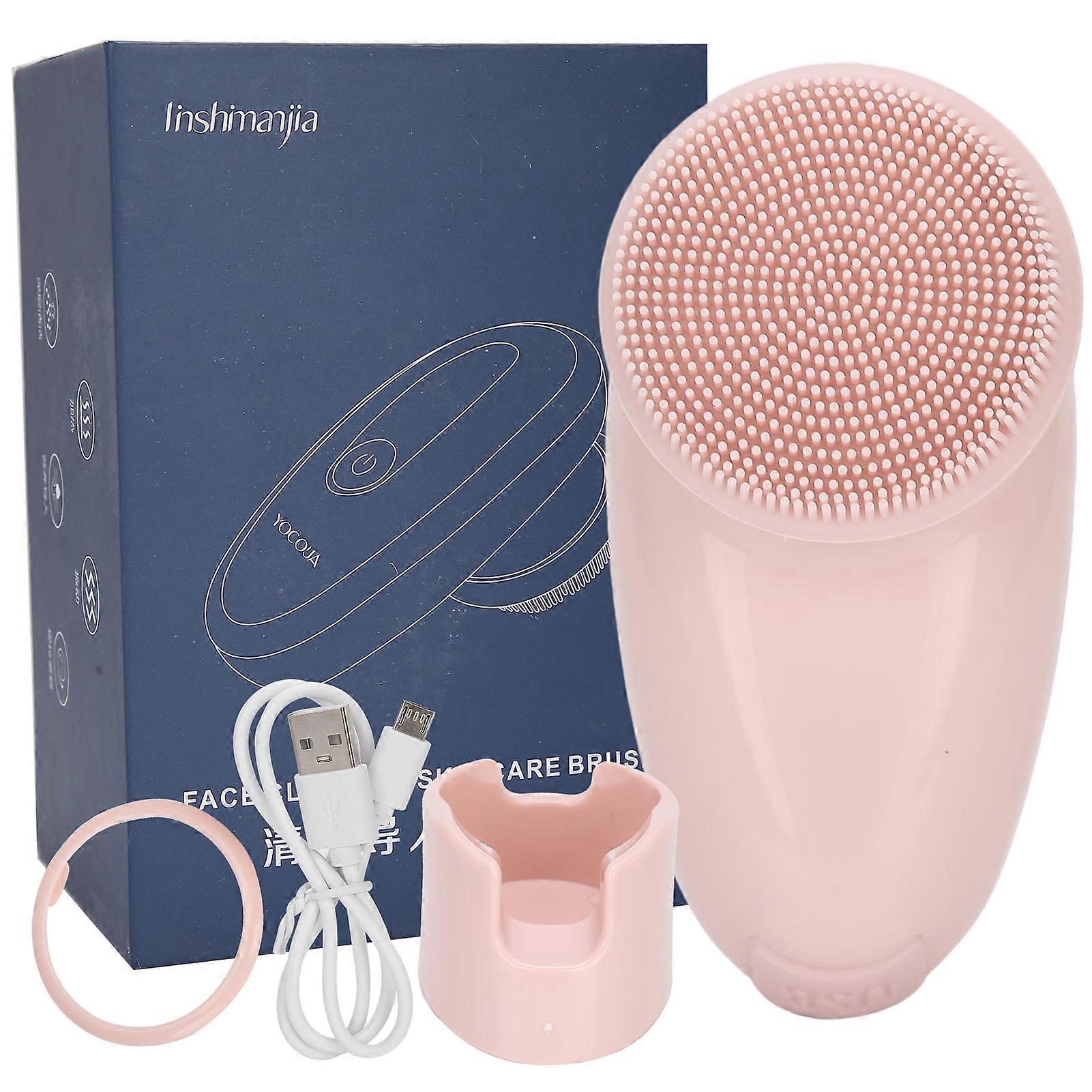 MultiFunctional Vibration Facial Cleansing Brush Pink