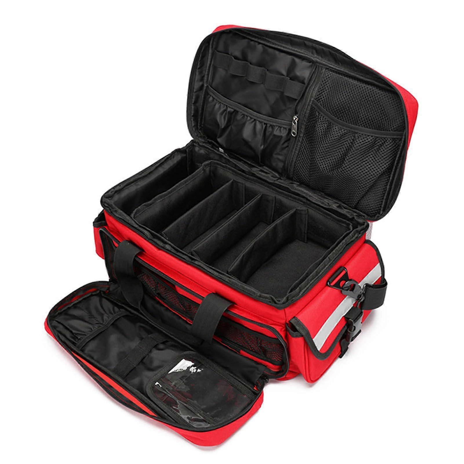 First Aid Bag, Empty Equipment Bag with Adjustable Divider, Backpack Emergency Empty Bag, First Aid Bag for Trauma
