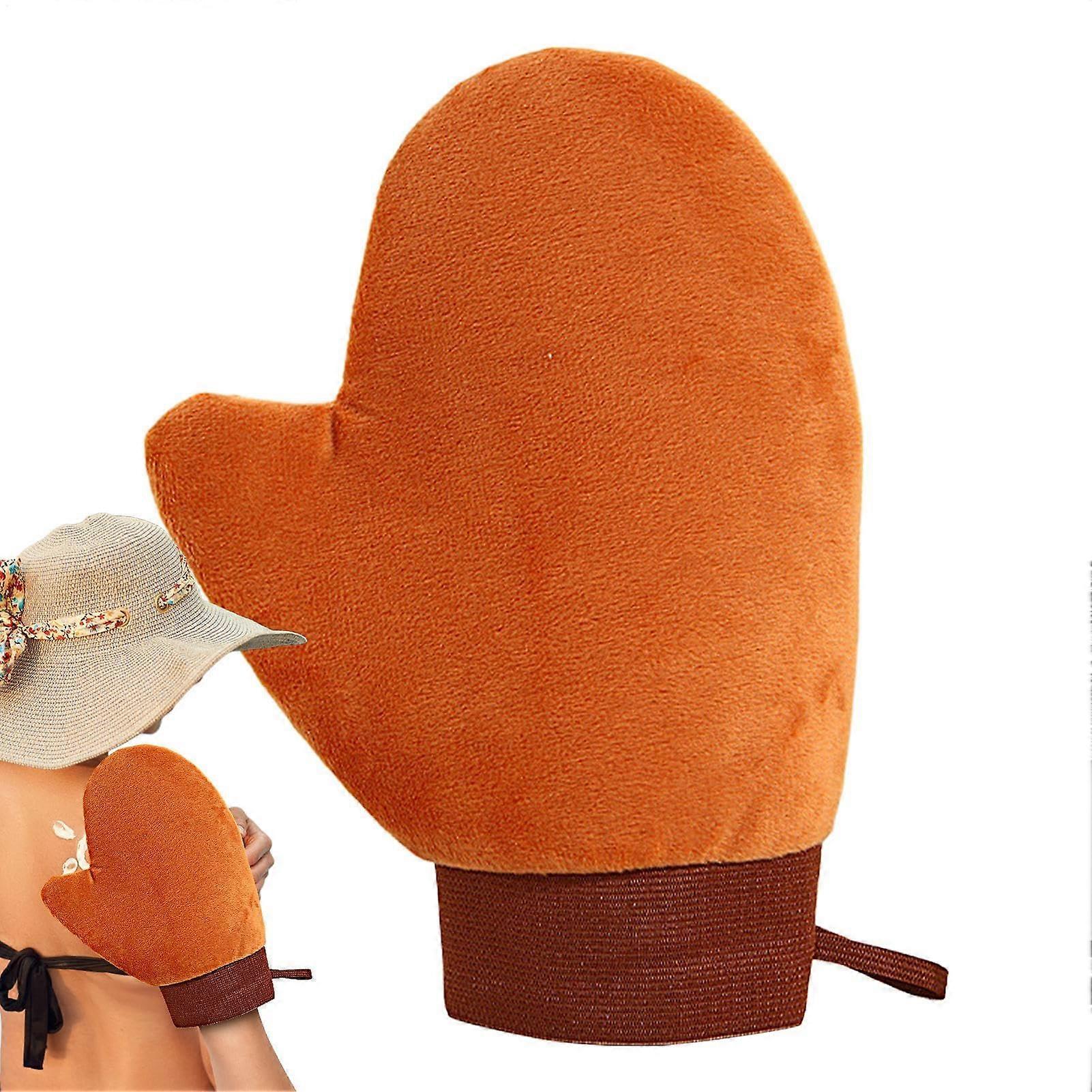 Selftanner glove, reusable, soft, portable tanning glove for flawless application