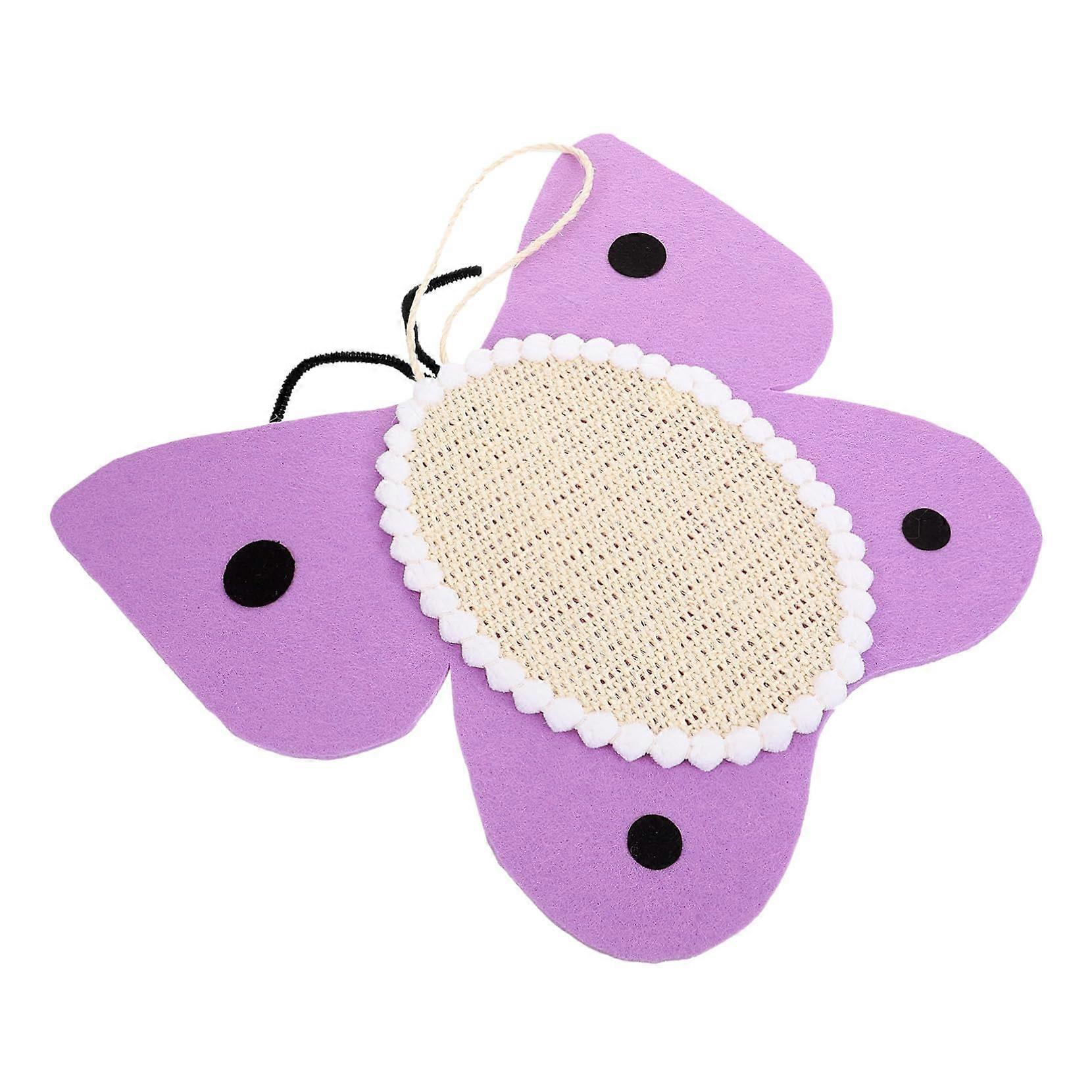 Sisal Cat Scratching Pad - Portable Butterfly Shape, Reusable Scratcher Toy for Cats and Kittens, Durable Home Use