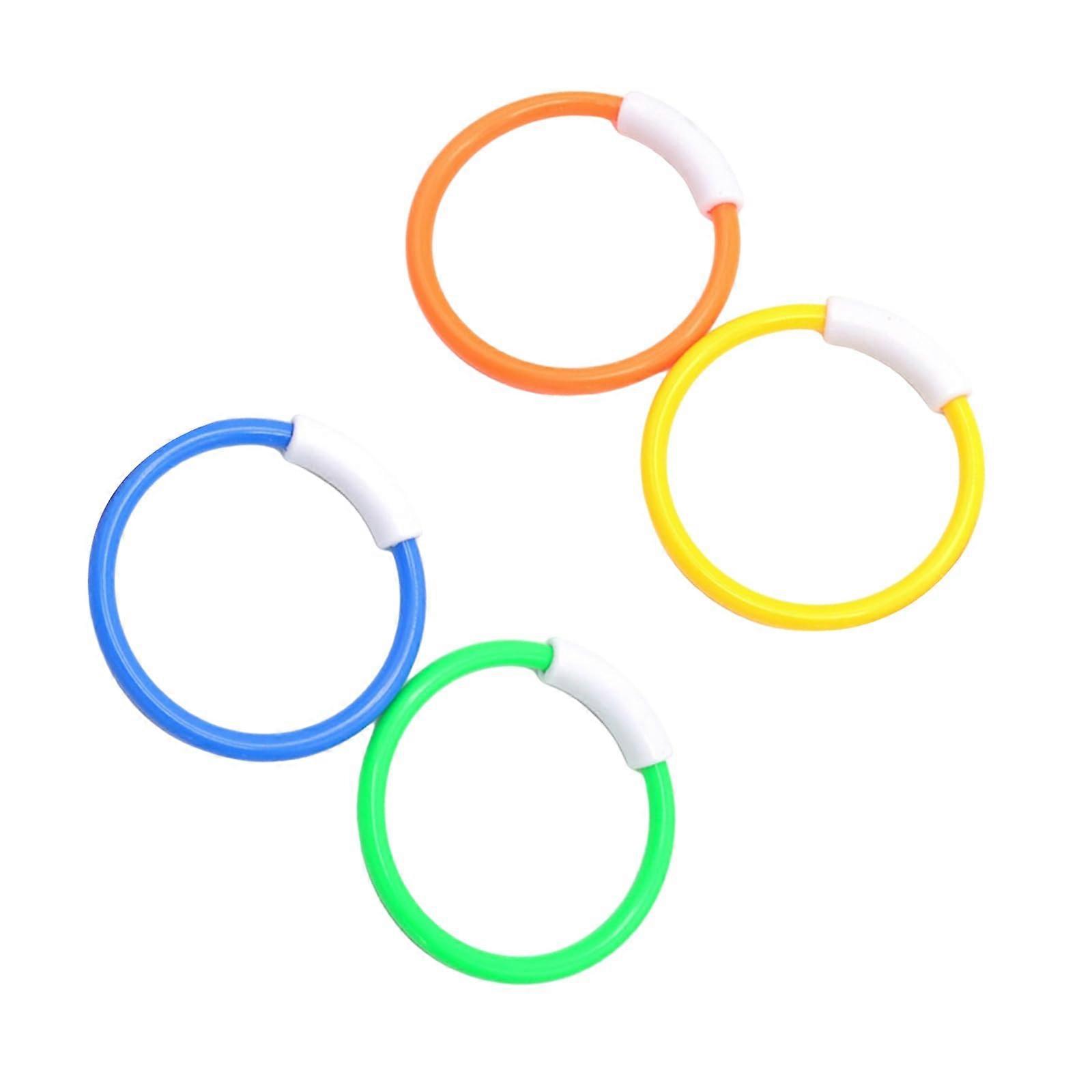 4PCS Underwater Diving Rings for Kids - Multi-Color Pool Dive Toys for Swimming Training and Aquatic Play