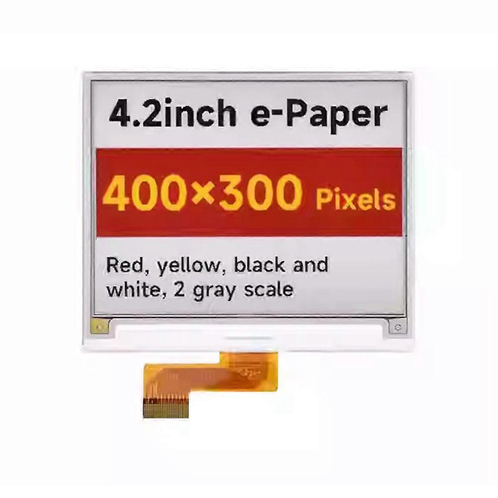 4,2 Zoll E-Paper E-Ink Displaymodul 4,2 Zoll E-Paper (G), 400 x 300, Rot/Gelb/Schwarz/Weiß, SPI-Schnittstelle