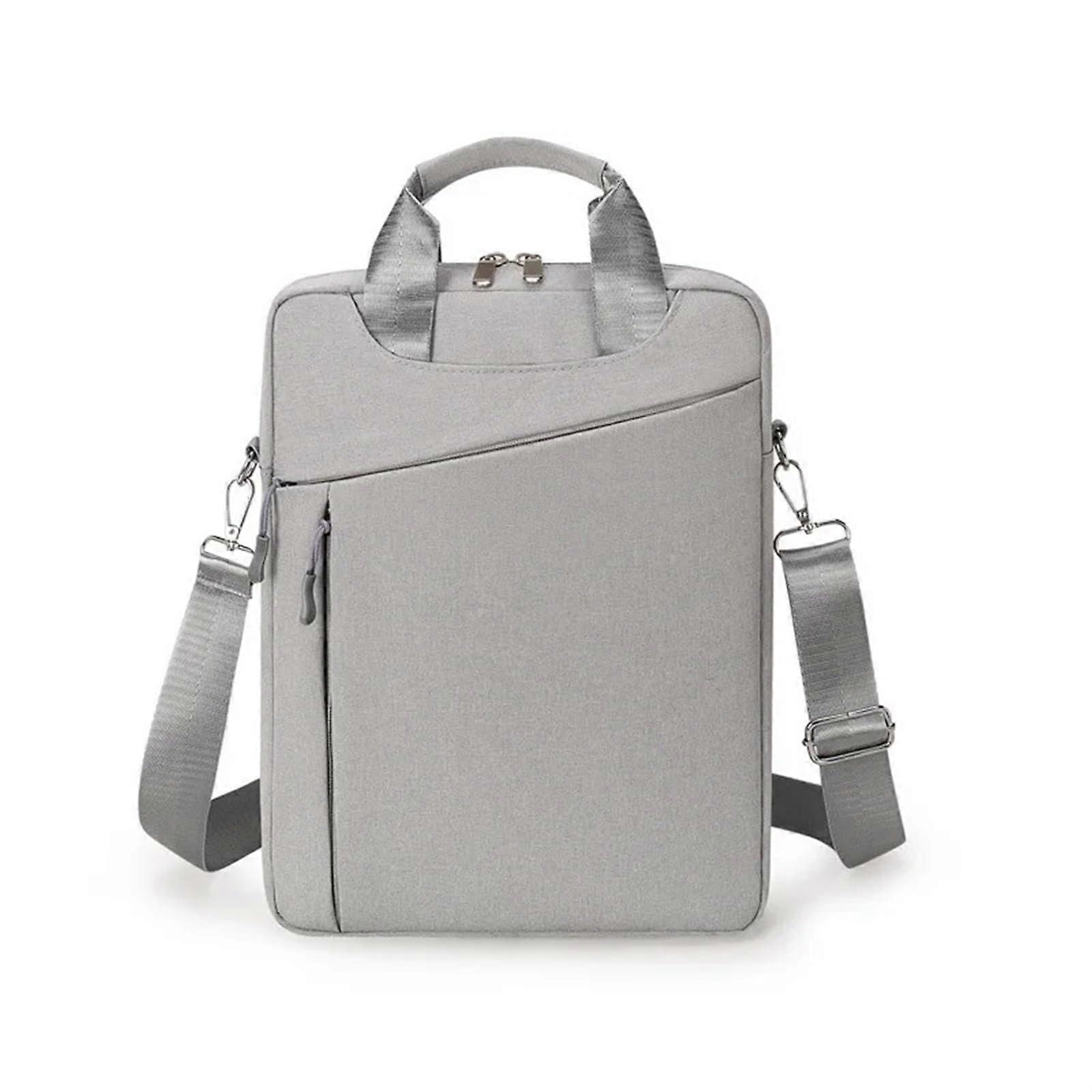 Laptop Bag 13.3/14 Inch Notebook Messenger Backpack For Work Casual Light Gray