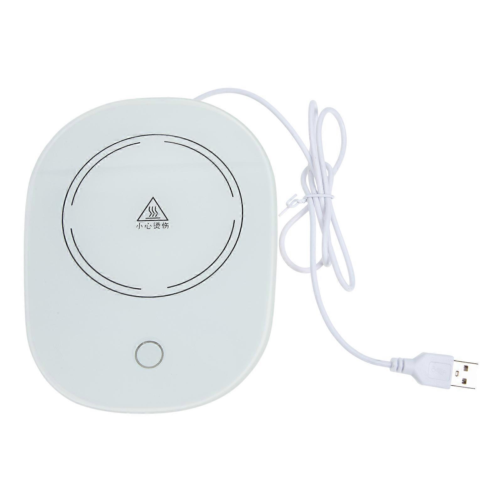 Portable Mug Warmer Heated Mug Warmer For Drink Container Indoor Use 16x12cm White 1Set