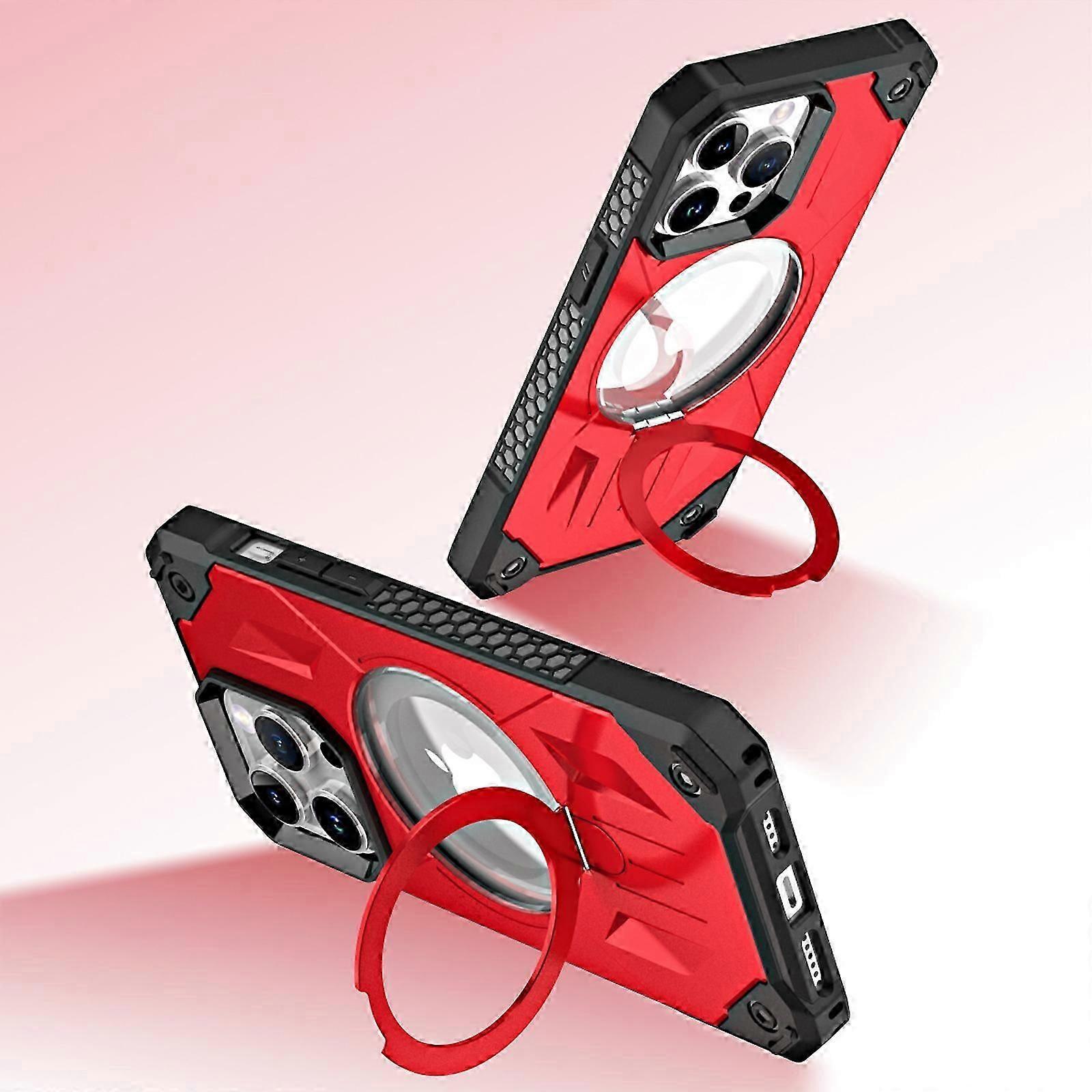 Anel magnético 360Rotatable para iPhone 15 Pro Max/15 Ultra Case com suporte invisível, [Compatível com MagSafe] Heavy Duty Protective Case 15 Pro Max