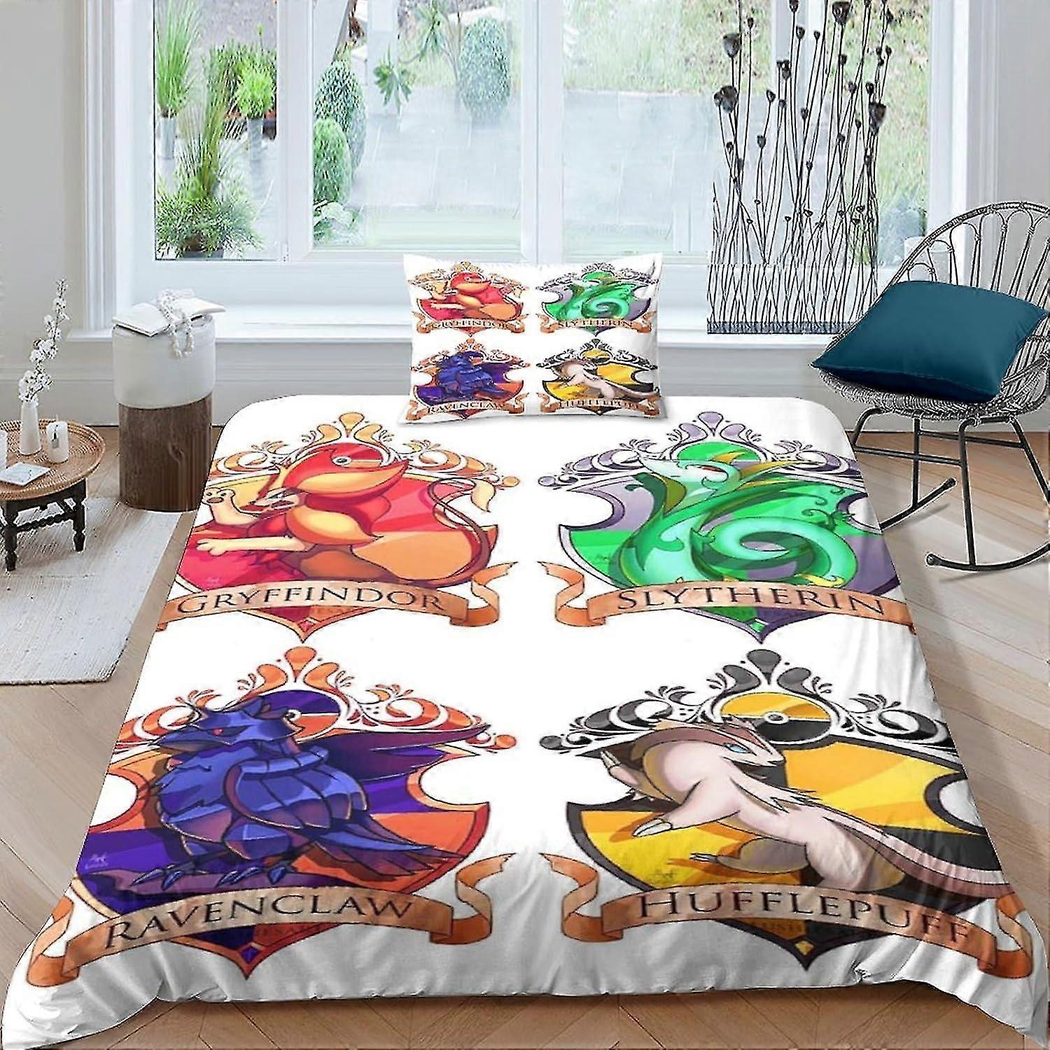 Magic Academy Themed Bedding Set Quilt Cover Microfiber Breathable Comforter Cover Single