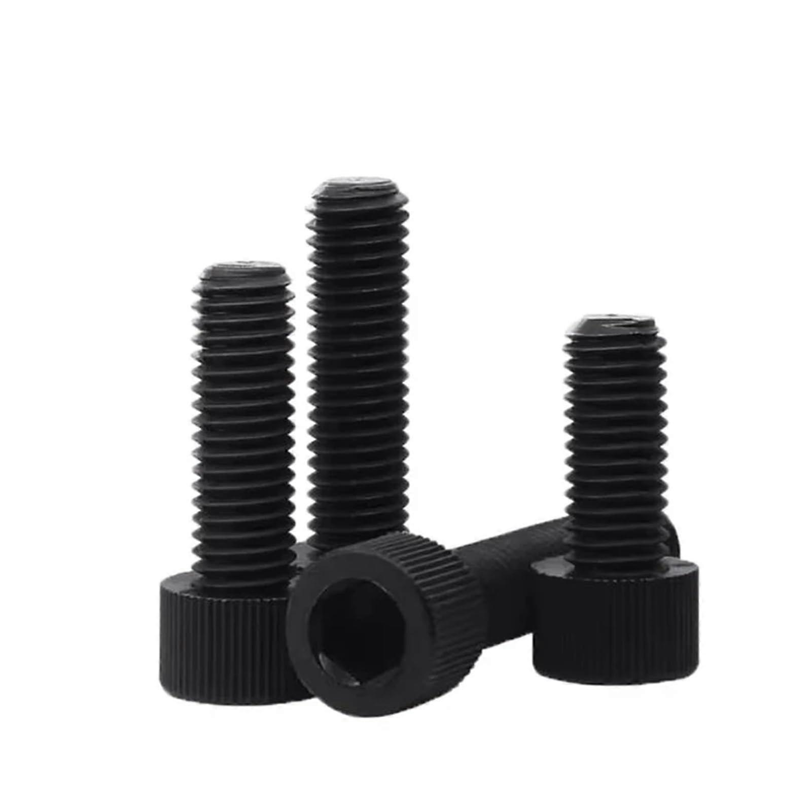 Black Nylon Hex Socket Cap Screws M3 M4 M5 M6 M8 - Knurled Insulation Bolts 35mm Length, 10-50 Pieces