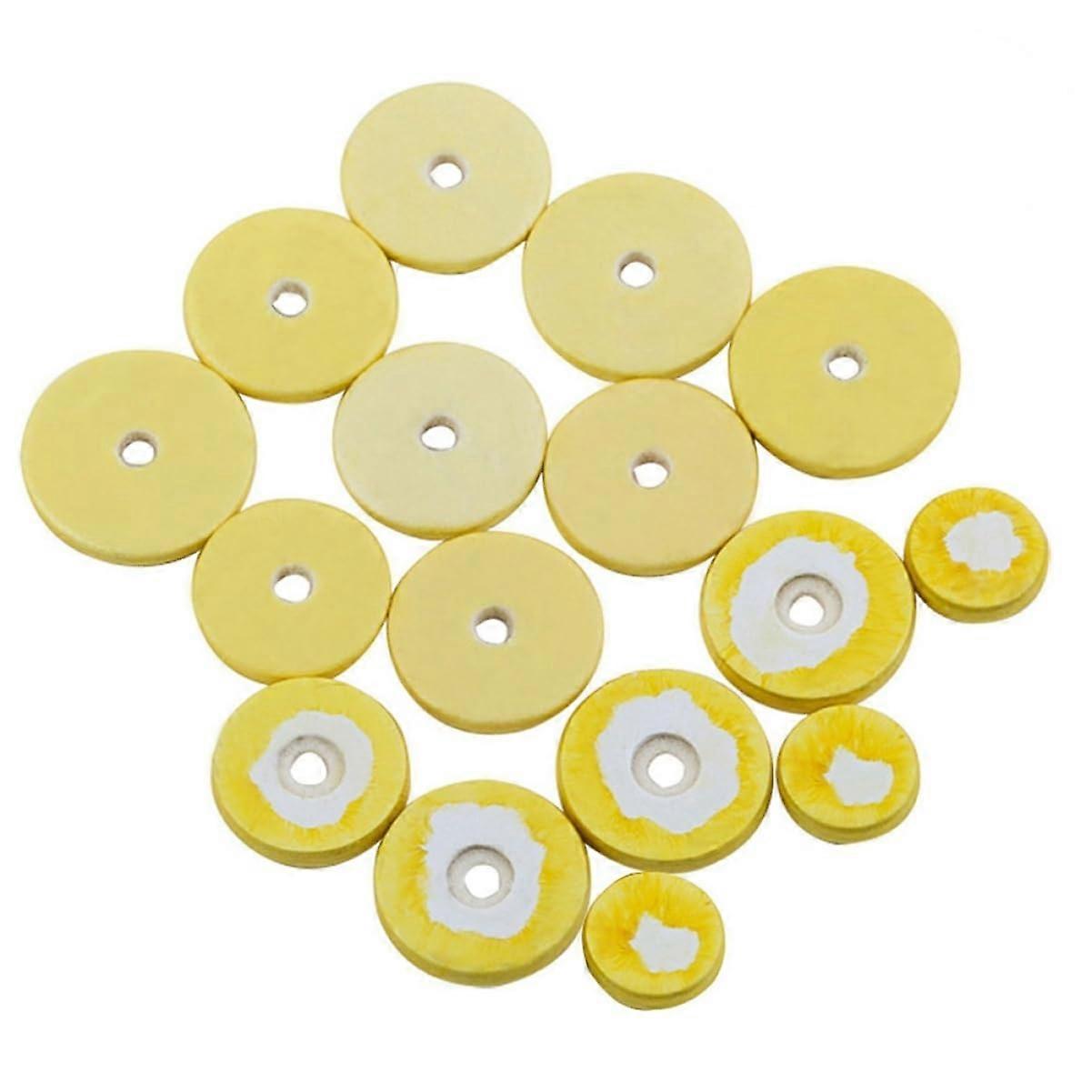 Replacement pads for flute quality woodwind instrument pads in light yellow for flute repairs and