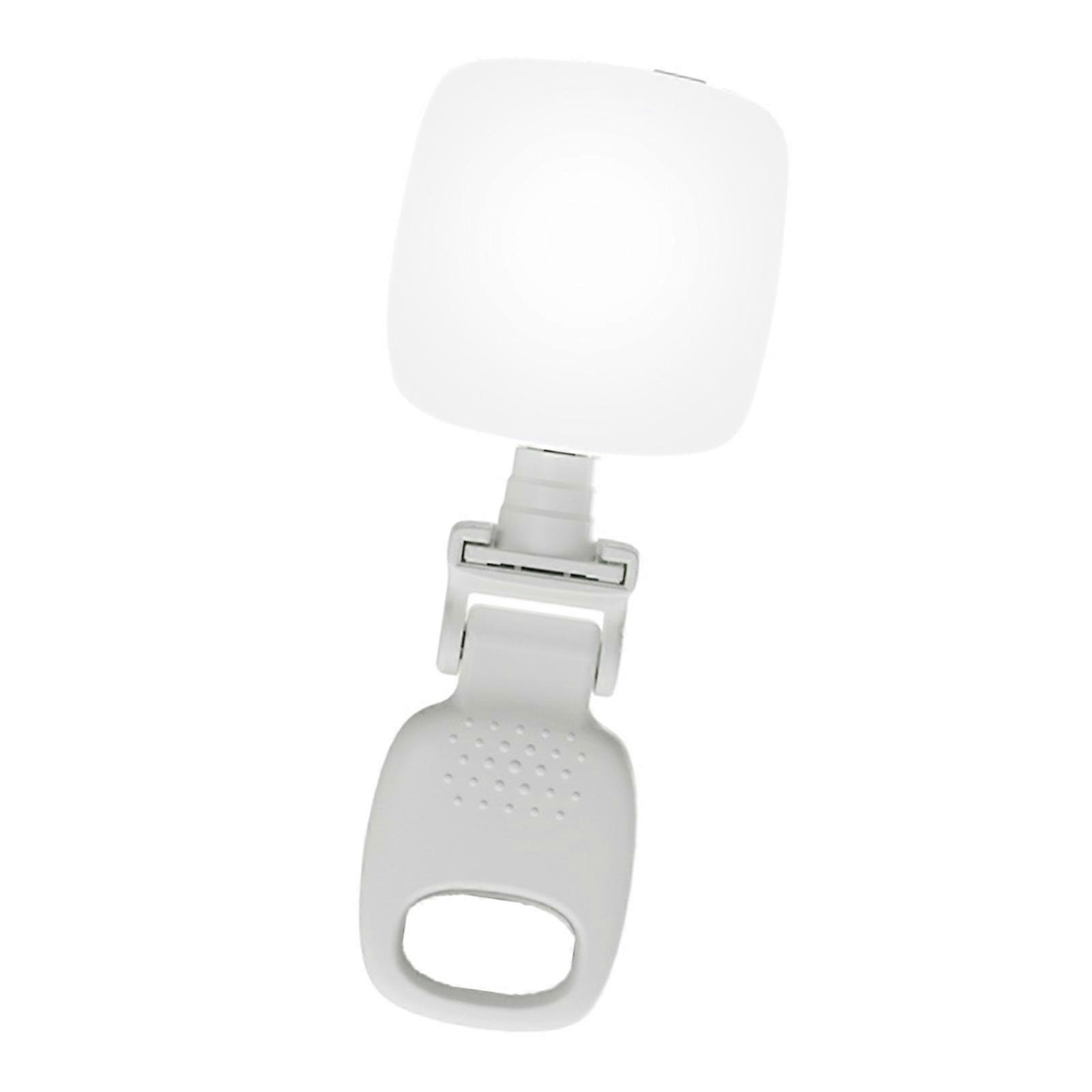 クリップ付き携帯電話ライト2700-6500Kセルフィーライト3モード調整可能な360度回転クリップオンフィルライトライブホワイト