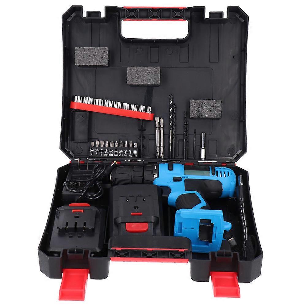 48VF Electric Cordless Impact Hammer Drill Rechargeable Adjust Power Tools  AC 100‑240VAC