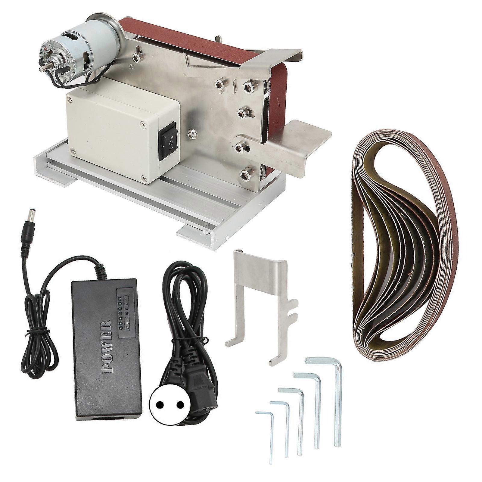 Mini Belt Machine DIY Electric Sander Desktop Polishing Grinder Accessories AC 110‑240VEU Plug 795 (150W)