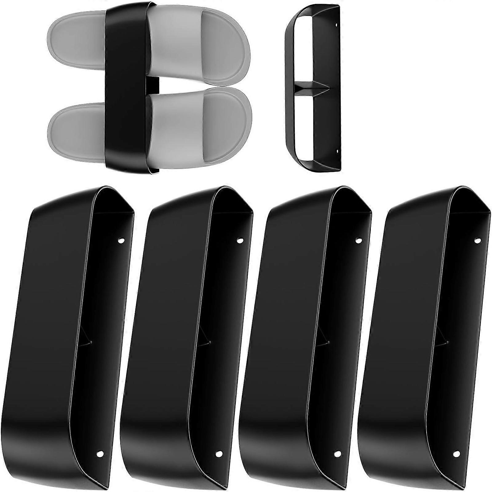 Multi Layer Vertical Shoe Rack Wall Mounted Shelf Includes Hardware Adhesive Durable PP Materials For Small Spaces Multicolor