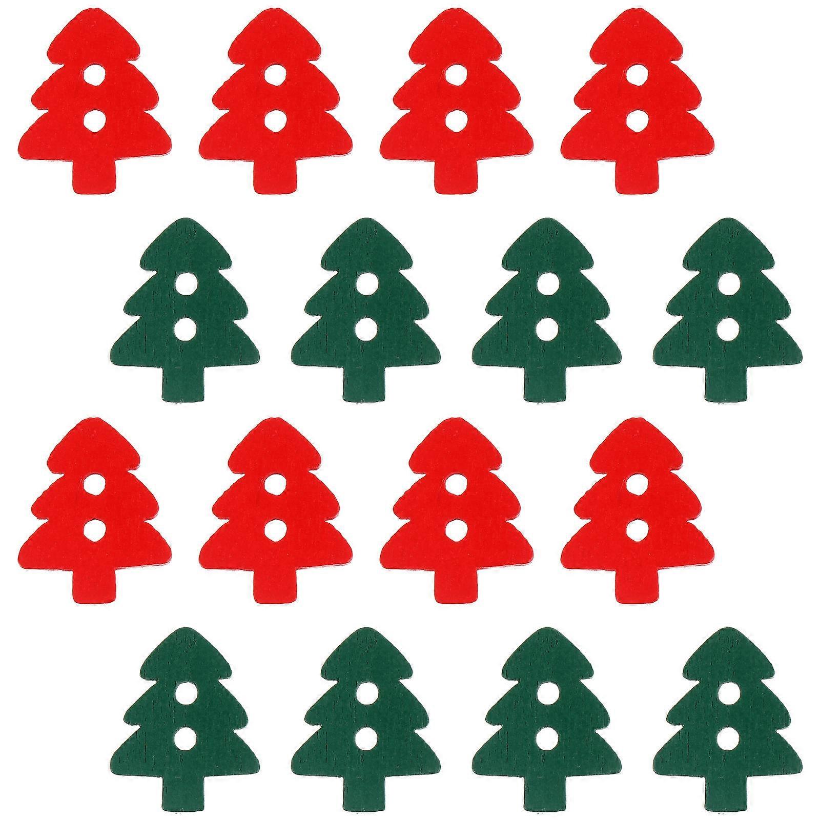 Christmas Button Assorted Color 1.8X1.5X0.4CM Scrapbooking Card Making 300Pcs