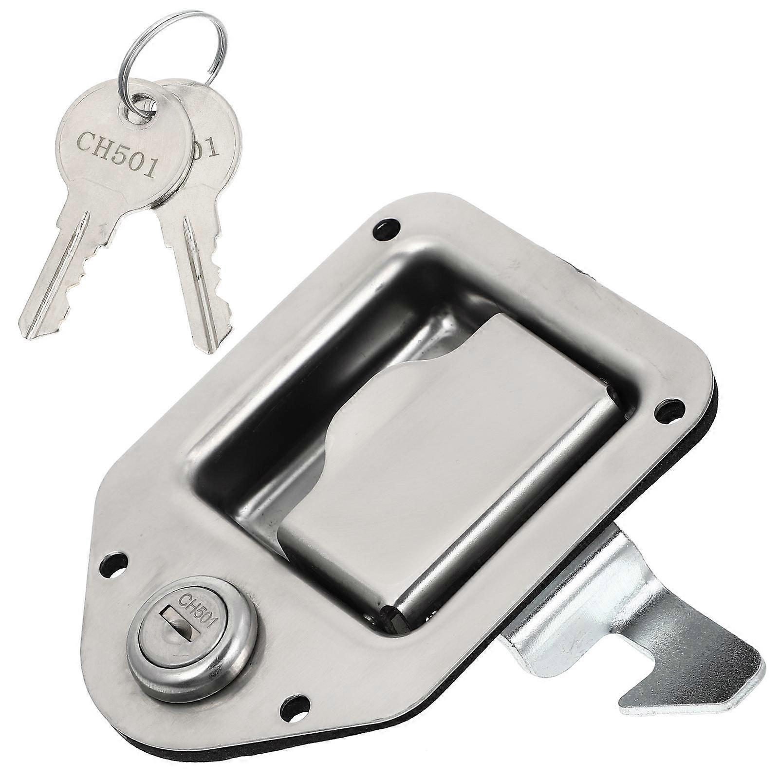 Durable Stainless Steel RV Door Latch for Room Silver Color Fits Most Trailers Camper Door Lock 1 Set