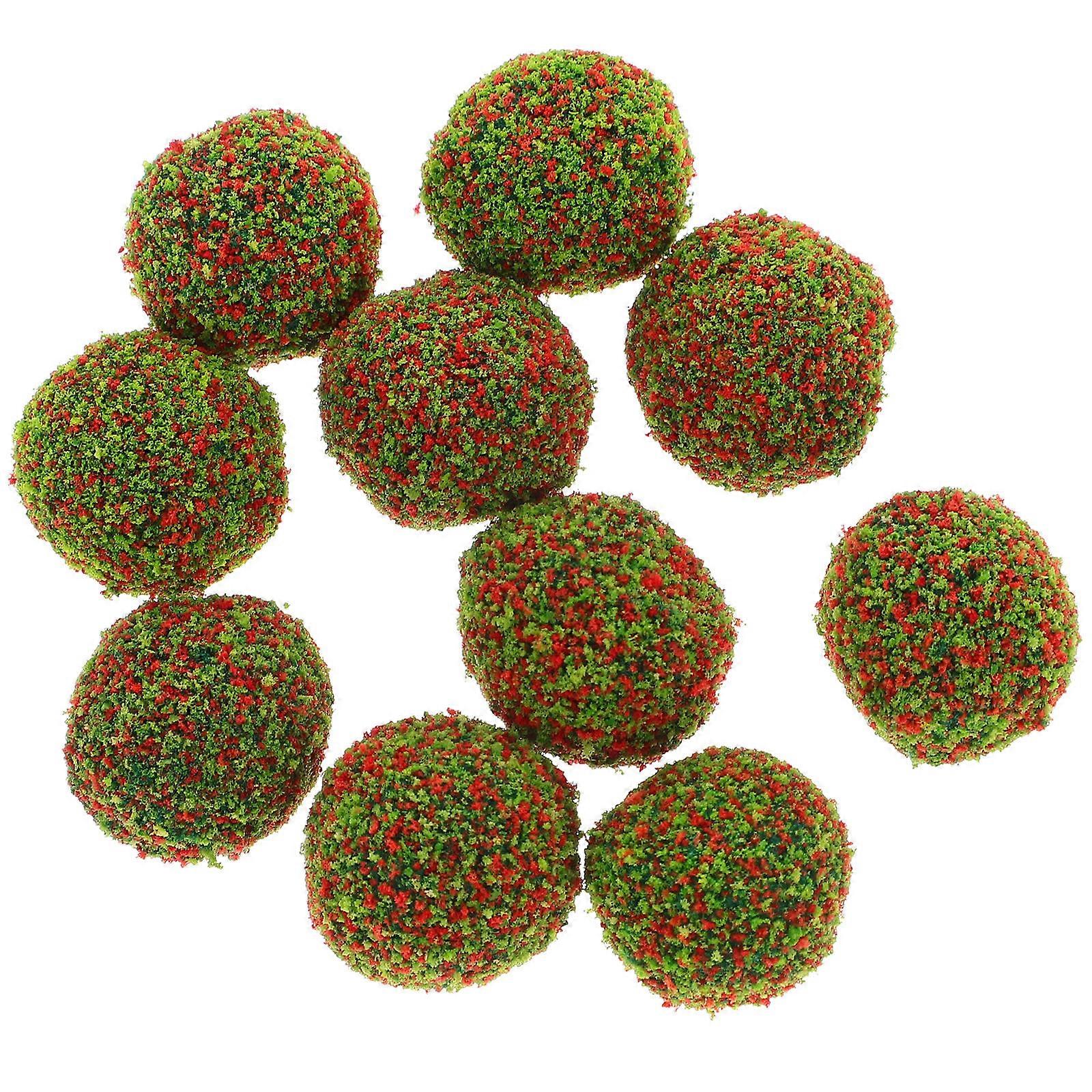 10pcs Miniature Shrub Ball Sand Table Shrub Balls Vegetation Groups Shrubs