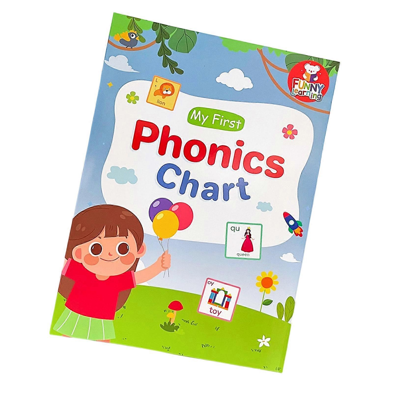 Large English Word Building Chart Educational Language Learning Tool Kids Early Learning Vocabulary Poster 28.7x21cm Multicolor