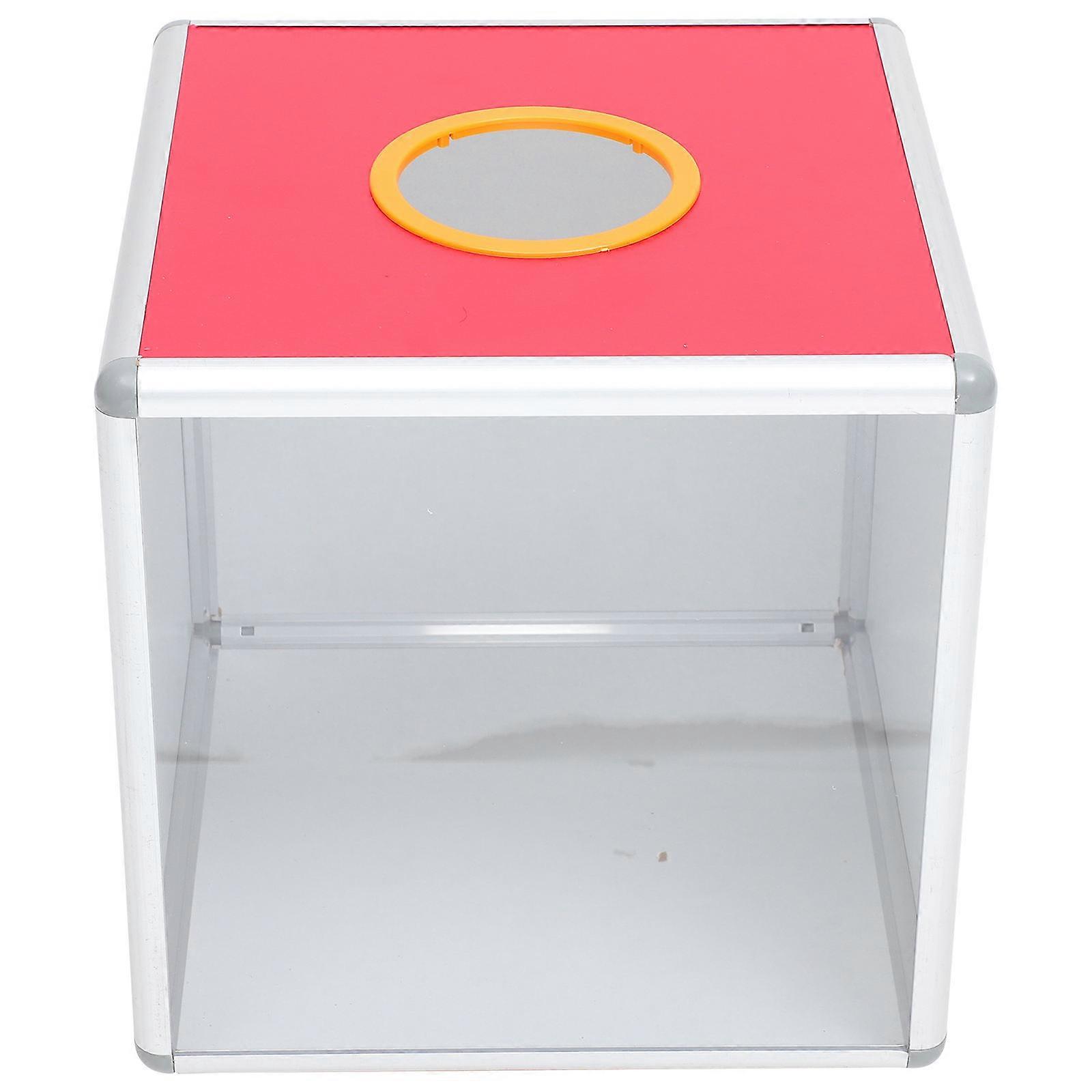 Multipurpose Storage Cube Ballot Box Raffle Donation Container 1 Set Aluminum Alloy