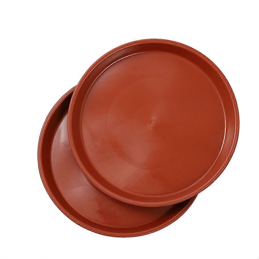 Plastic Plant Pot Saucer for Bonsai Trees with Heat-Resistant Pieces Dark Red