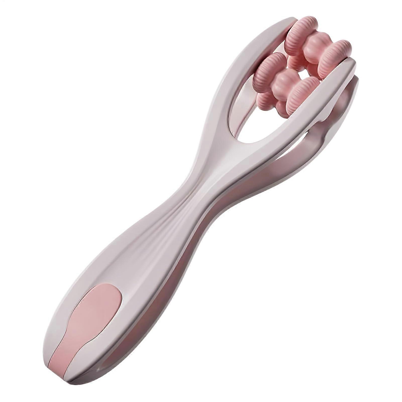 Finger and Hand Massager Pink | Handheld Finger Massage Roller Tool | Double Roller Hand Roller Massager for Relaxation