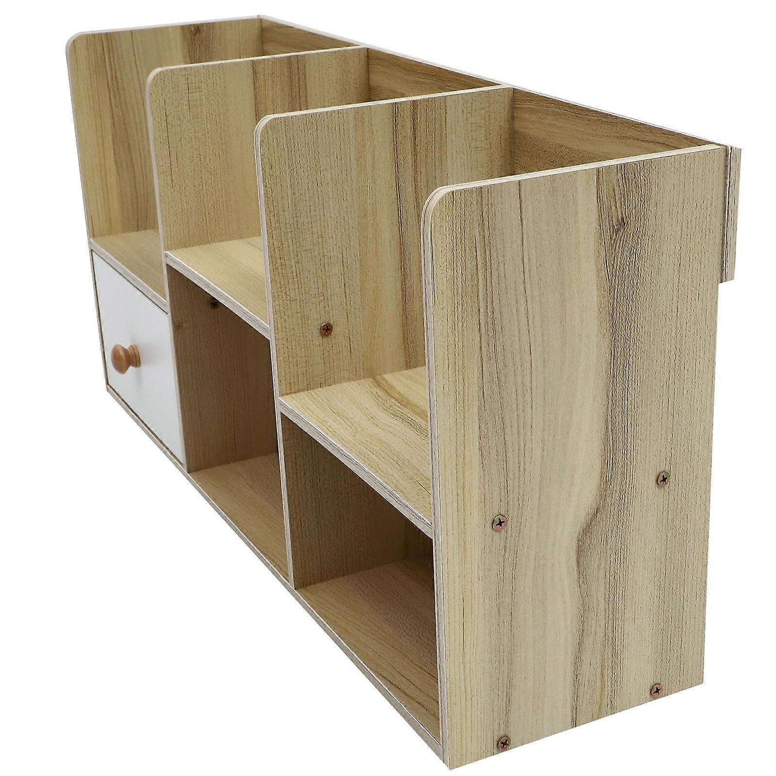 Multi-layer Storage Rack Desktop Sundries Holder Home Use Rectangular 62X30X19CM Beige 1Pack
