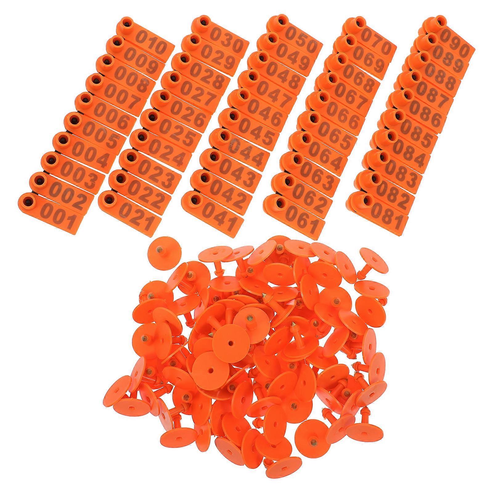 Plastic Ear Tags 100Pcs For Cattle And Sheep Suitable For Animal Management With Weather Resistant Features