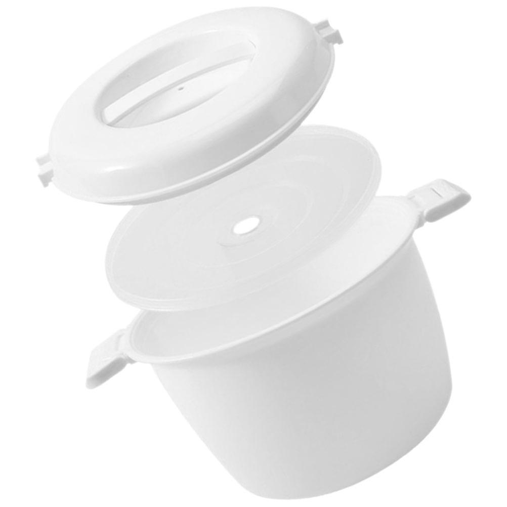 Rice Cooker Bowl Microwave Cookware For Co-Workers 9.04x5.89x6.09in Vegetable Cooking 1Pcs