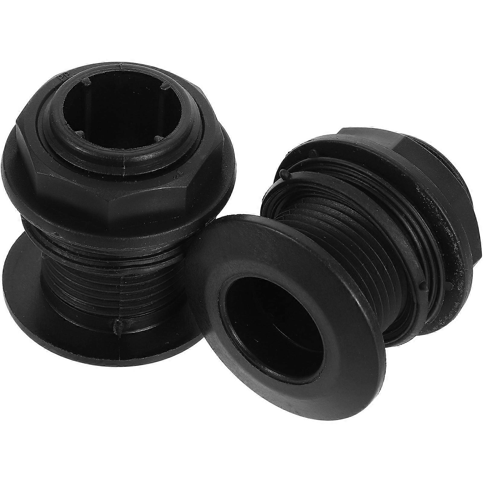 PVC Fitting Connector for Tubes Black Versatile Application Easy Installation 2 Pieces