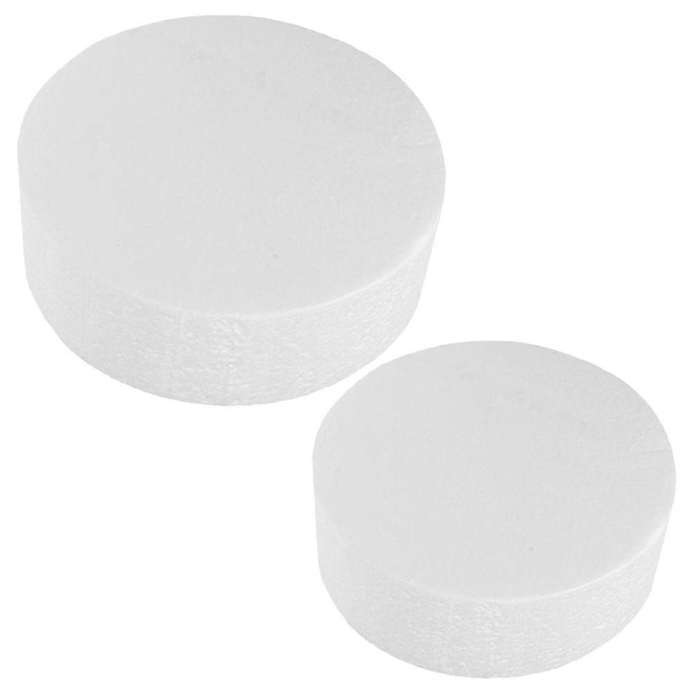 Foams Cake Model Round Cake Decorating Home Bakery White Polystyrene 2Pcs