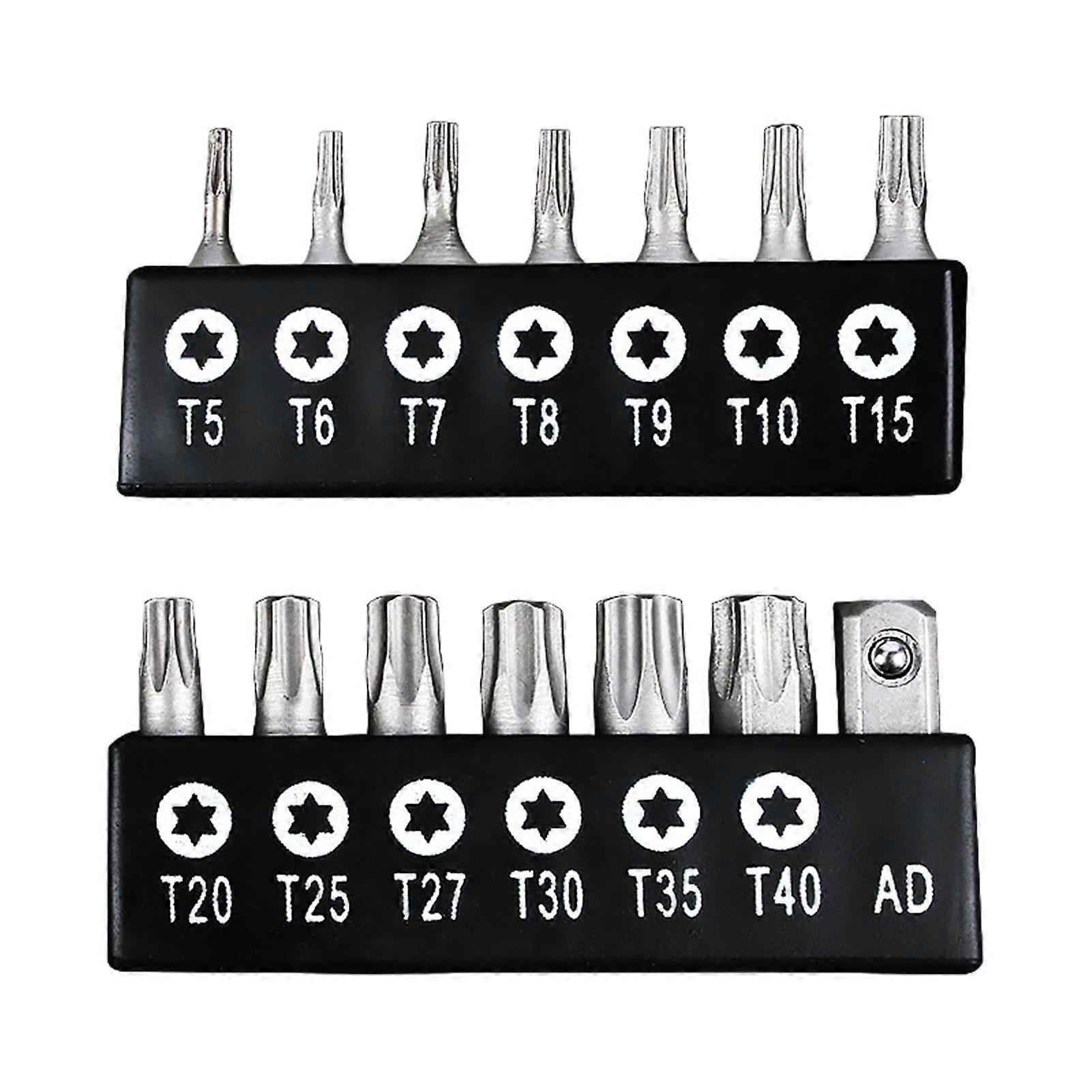 Screwdriver Bit Set, Magnetic Drill Bit Set, 14 Speed Screwdriver, Multifunctional Hollow Handle Metal with Computer Box