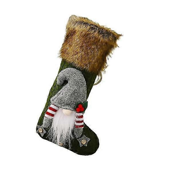 Christmas stocking decoration, faceless doll Xmas stocking