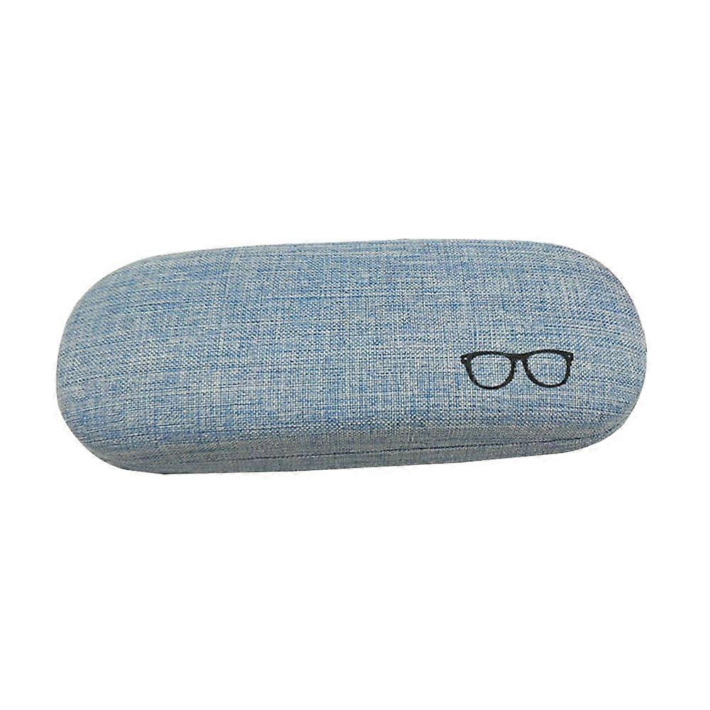 1pc Retro Glasses Box Elegant Cotton and Linen Creative Vintage Brief Spectacle Case (Blue)