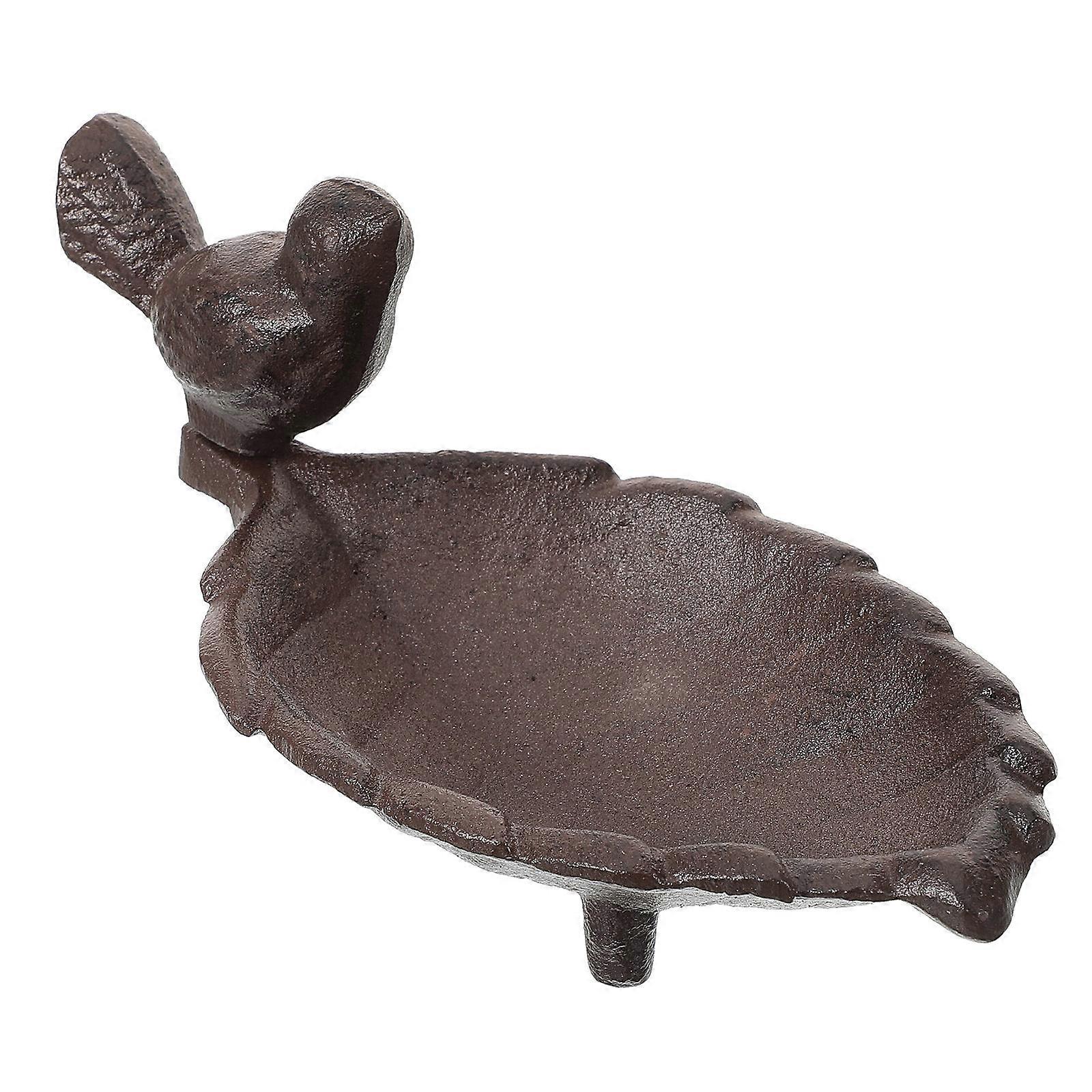 Durable Feeder for Garden Decoration with Dark Brown Color and Safe Design for Birds Use 7.5 inch