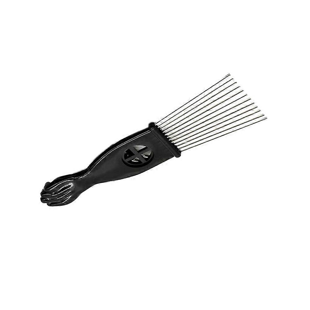 Wide Comb for Hair Combing with Smooth Teeth Extra Wide Spaced for Long Thick Hair Black ABS and Aluminum 1PC