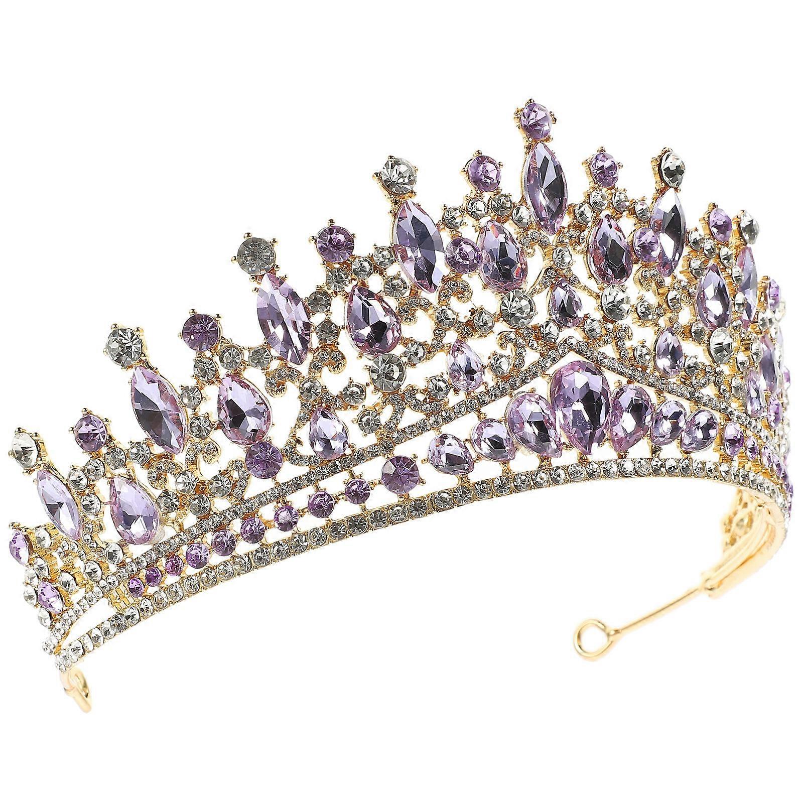 Elegant Sparkling Rhinestones Crown Headband for Brides, Weddings, Birthdays, and Special Occasions – Lightweight and Comfortable Decorative Hair