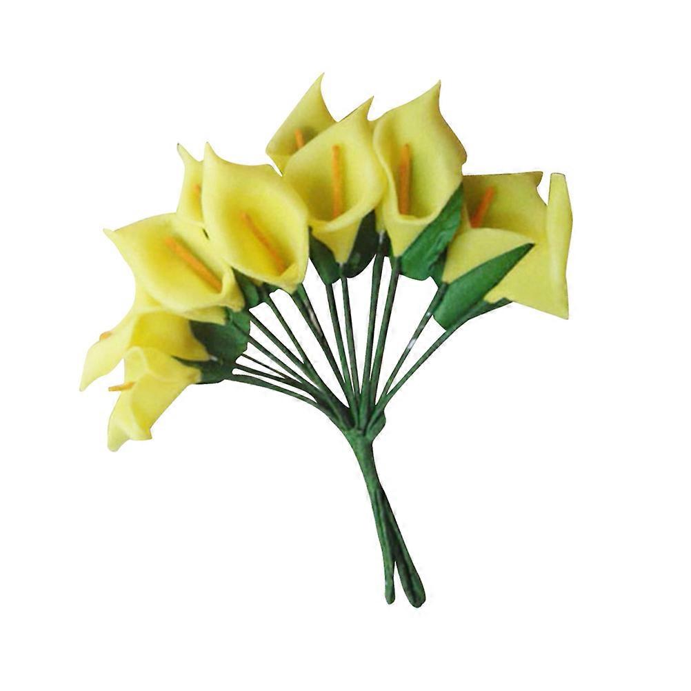 Fake Flowers Artificial for Decorating 12Pcs Mini Flower Set