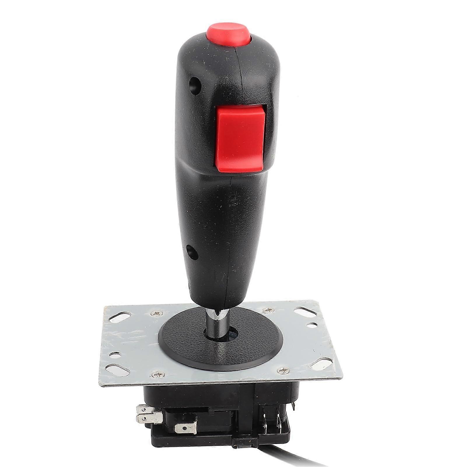 Joystick Flight Joystick 8 Way Flight Joystick Trigger  Fire Button Game Parts Red Black