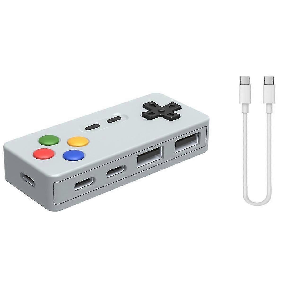 4in1 Gamepad Modelling HUB Game Controller Computer USB Type-C Interface Adapter for Laptop PC Mouse Keyboards U-Disk