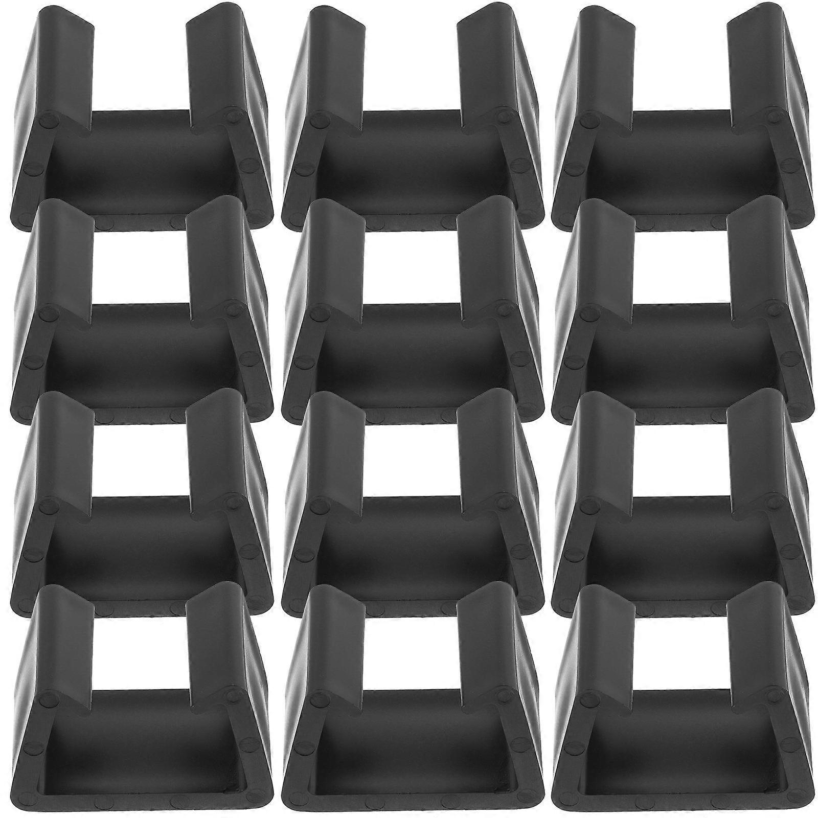 Havemøbelclips til udendørs sofaforbindelse sort stærk og robust 12 stk