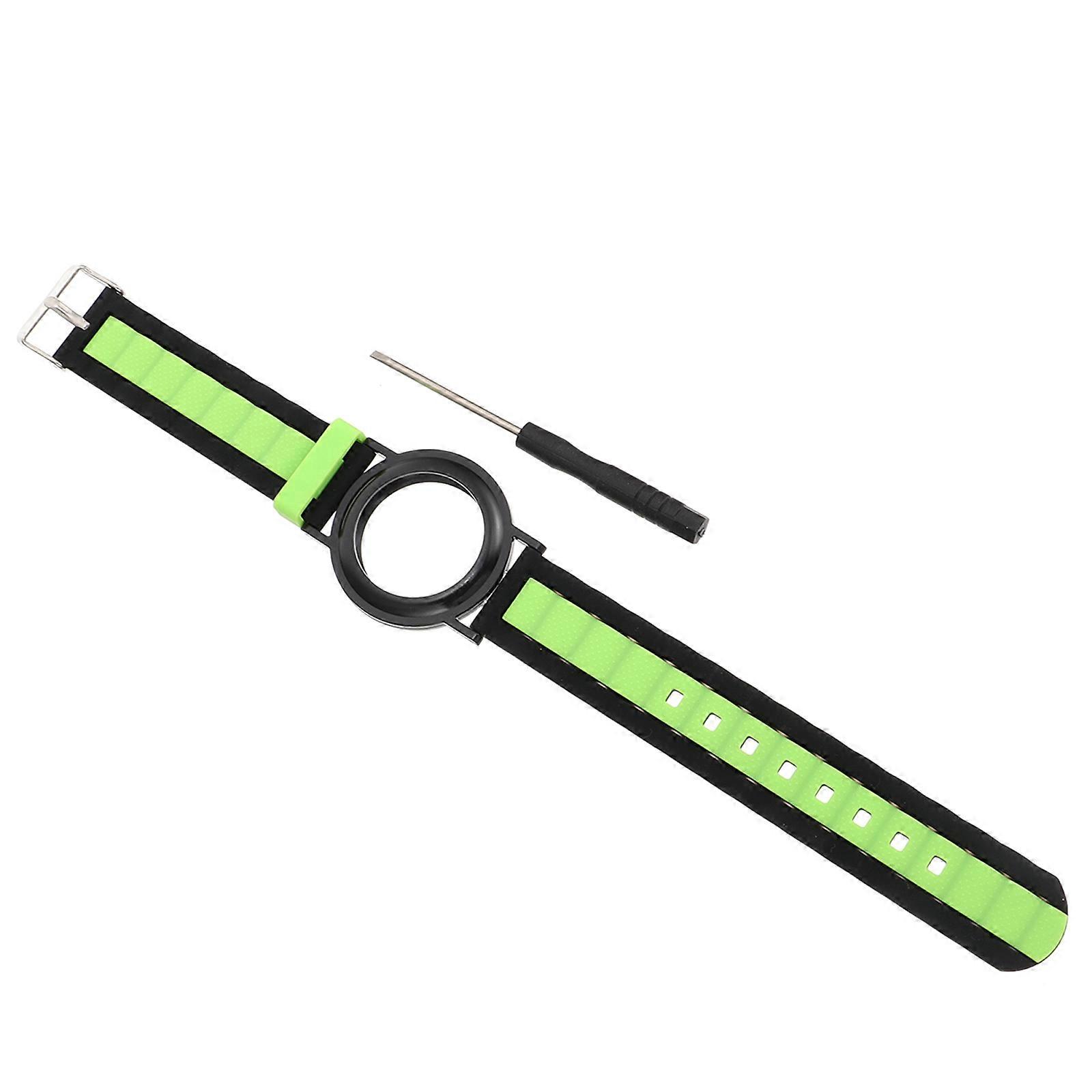 Black Silicone Tracking Watch Strap for SweatProof and ScratchResistant Size 7.5 Inches