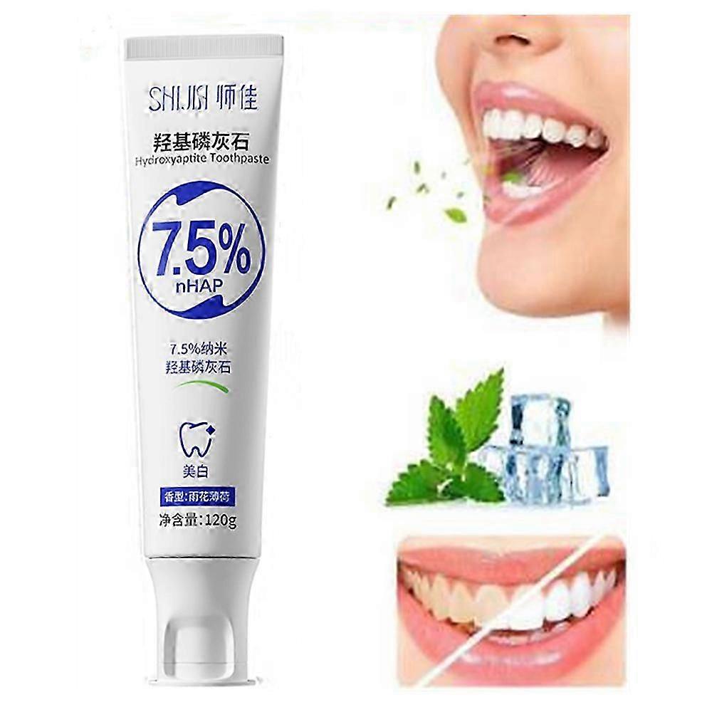 1-3X 7.5% Hydroxyapatite Toothpaste Remove Yellow Tooth Stains For Sensitive Teeth