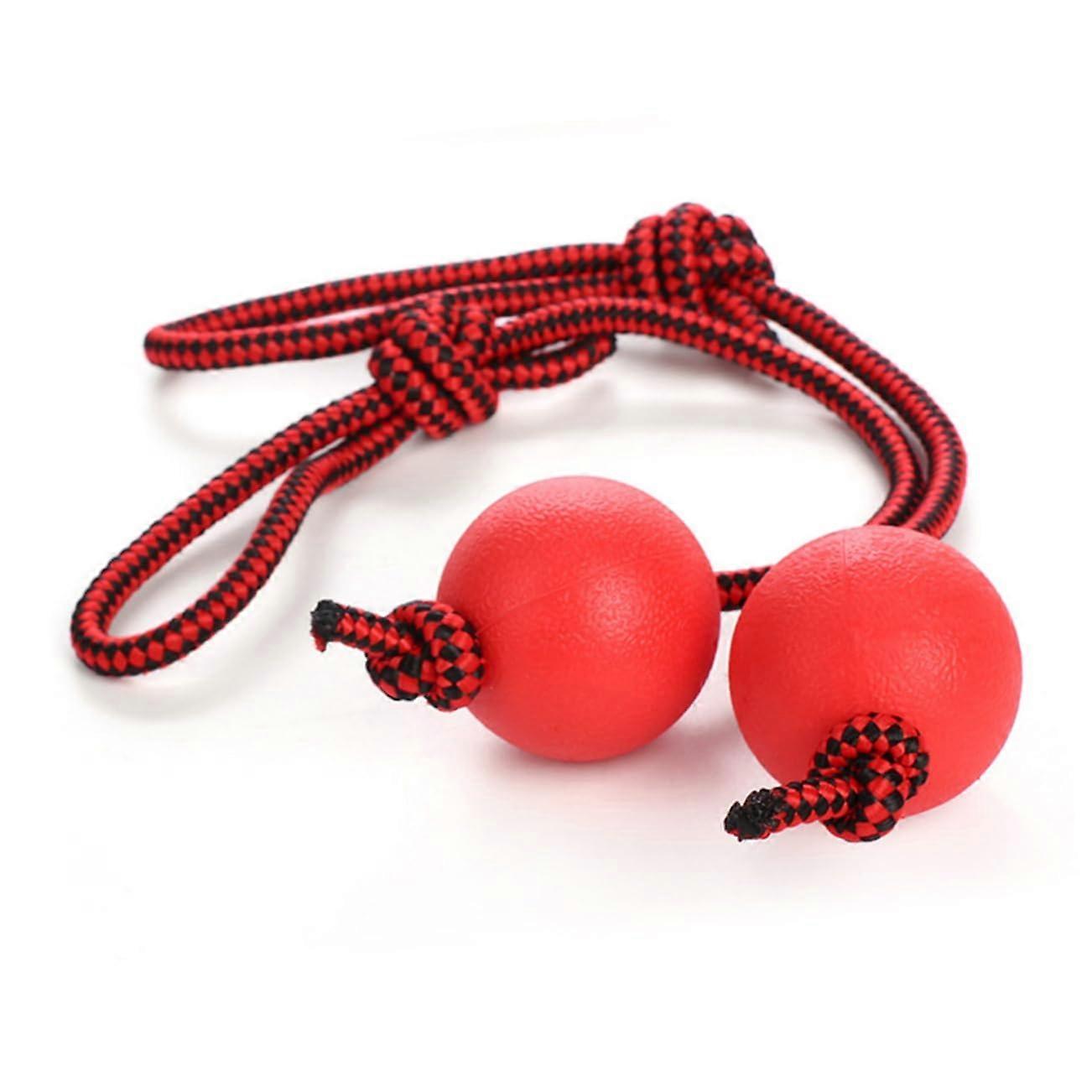 Dog Molar Chew Ball Durable Rubber Elastic Rope Interactive Tooth Cleaning Stress Relief For Medium Dogs Color Random