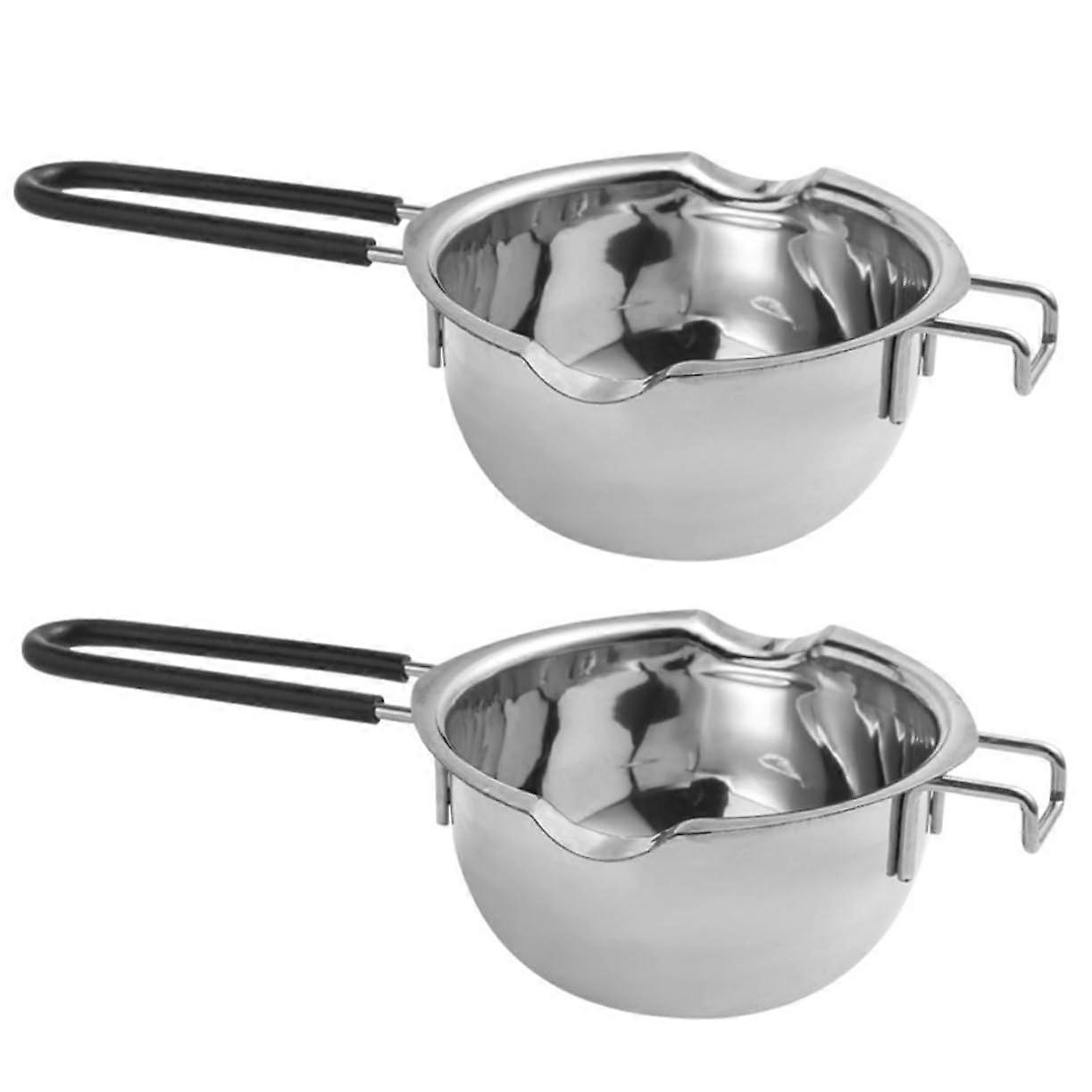 Pack of 2 Chocolate Melting Pot Cheese Warmer Butter Bowl Mini Kettle