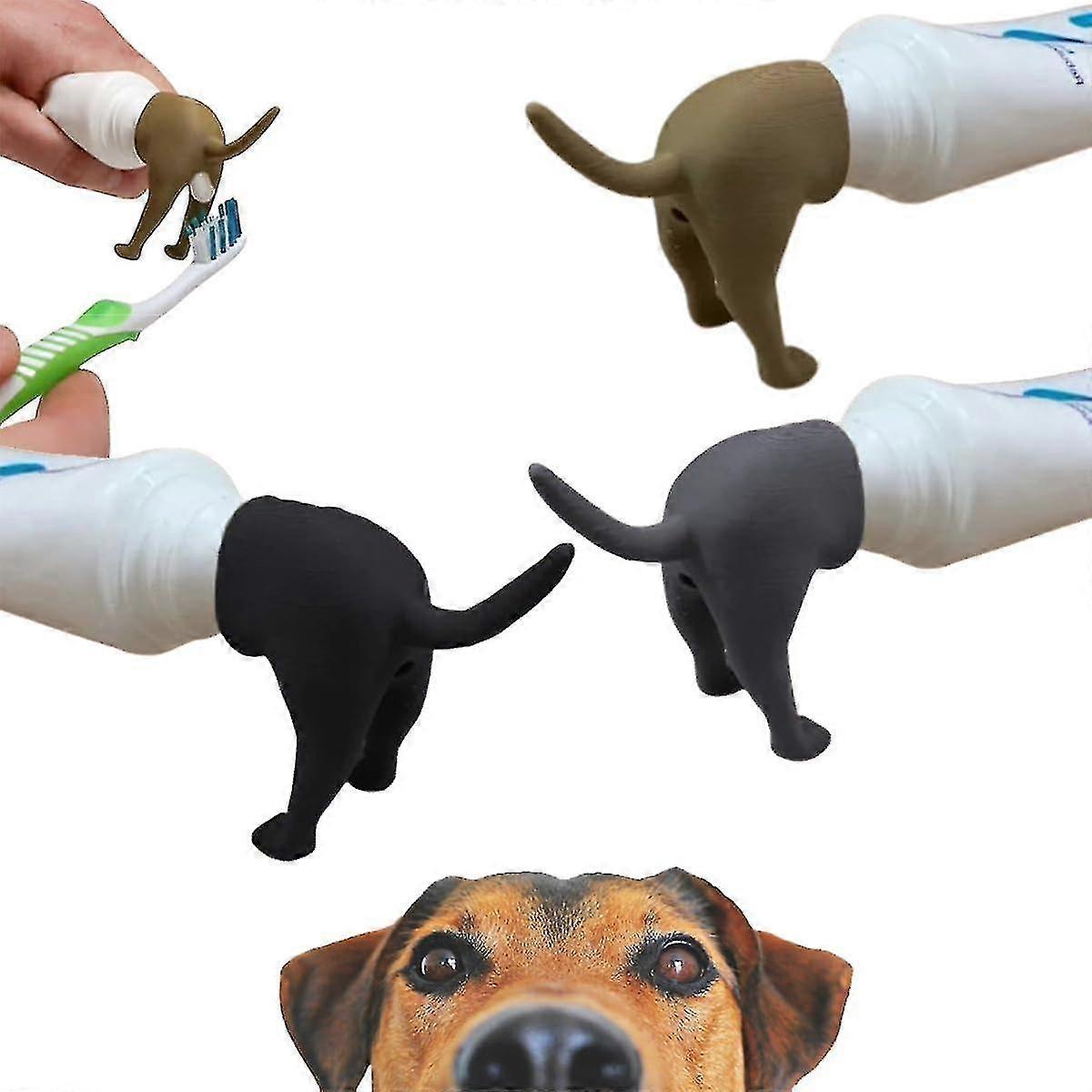 Dog-shaped toothpaste cap, screw-on design, cute and interesting to attract kids