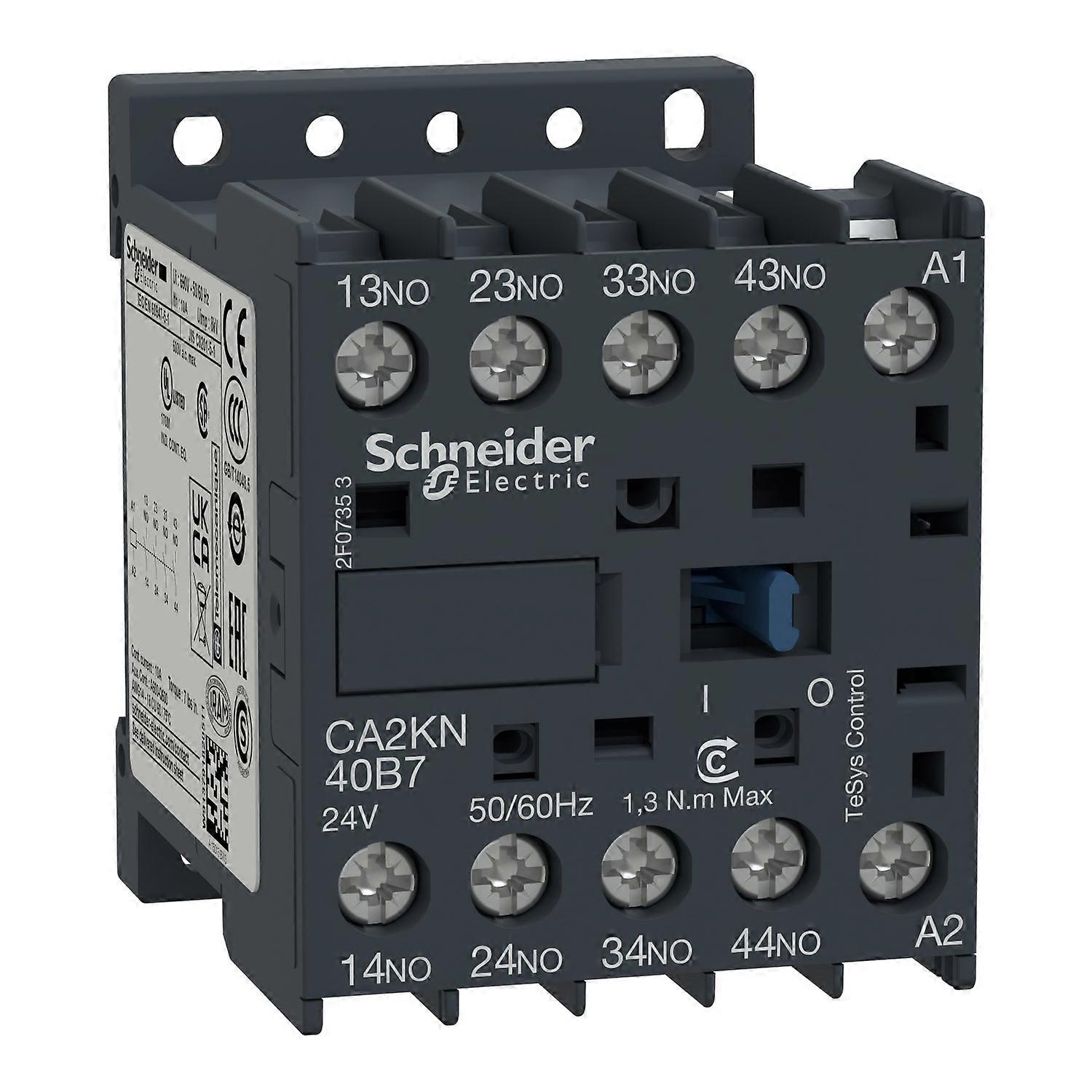 Schneider Contactor 110v Ac Coil 4p 10a Din Rail Ca2kn40f7
