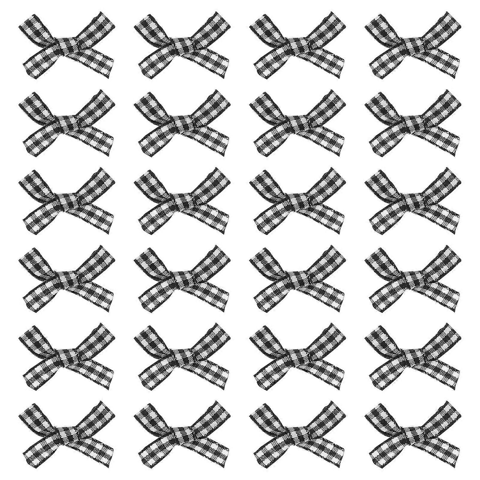 Decorative Bows Crafting Accessories For And DIY Lovers In Black Made Of Polyester For Event Decorations 100Pcs